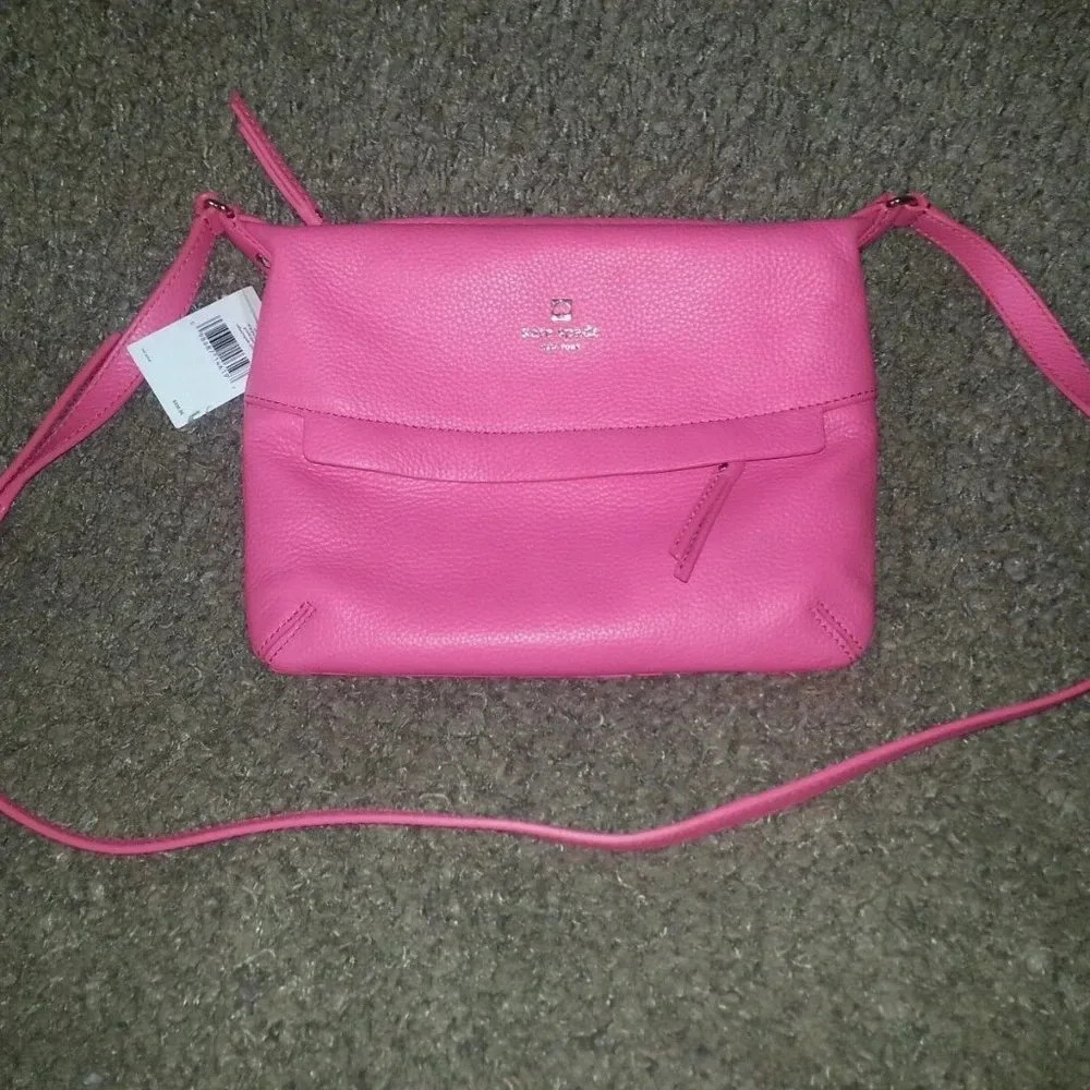 KATE SPADE-Grant Park-Starla-Cabaret Pink Pebbled Leather-AUTHENTIC-NWT